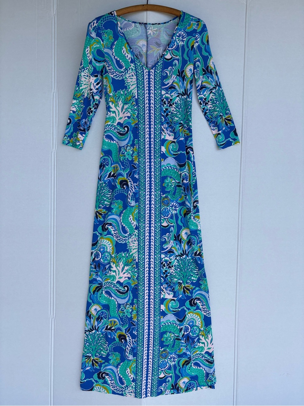 Lilly Pulitzer Anissa Maxi Dress in Blue Grotto Sirens and Spirits